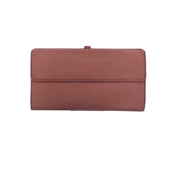 Chanel Vintage Caviar Leather Long Snap Wallet – Pink with Gold CC Button - Picture 2 of 6